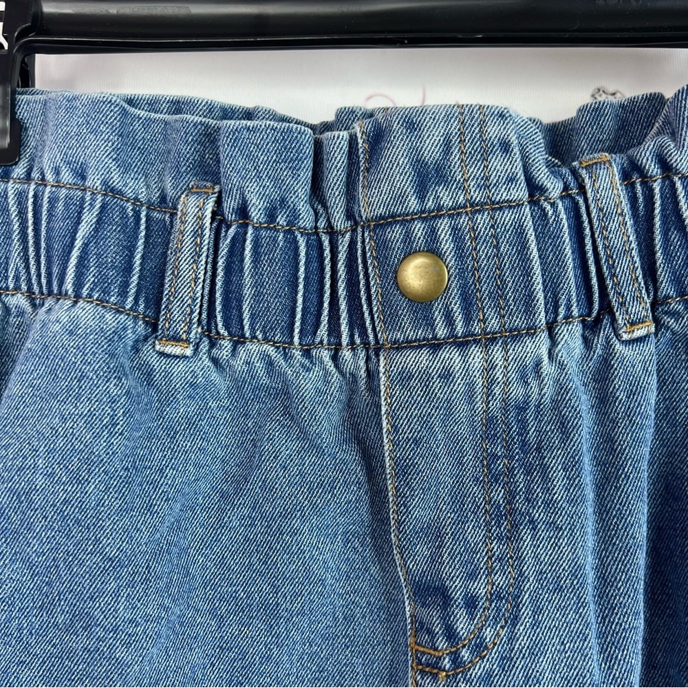 Noisy may skirt Jean pockets cowgirl Blue Denim Mini Skirt - Picture 5 of 6